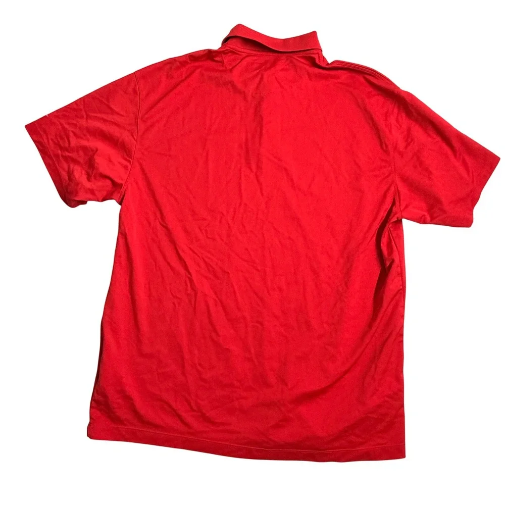 Disney Nike‎ Golf Polo Shirt Red Dri Fit Men's XXL Short Sleeve Performance Golf